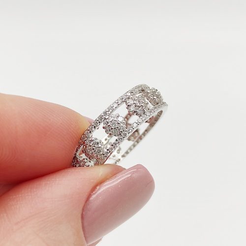 Sok köves ezüst gyűrű