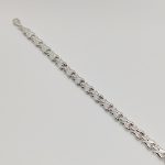 Ezüst tulipános szegedi karlánc - 19 cm