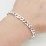 Ezüst pancer karlánc - 19 cm