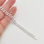 Ezüst pancer karlánc - 23 cm