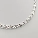 Ezüst tulipános szegedi nyakék - 50 cm