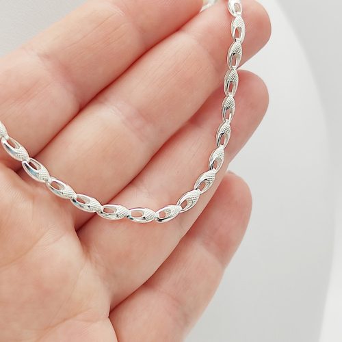 Ezüst szegedi nyakék - 40 cm