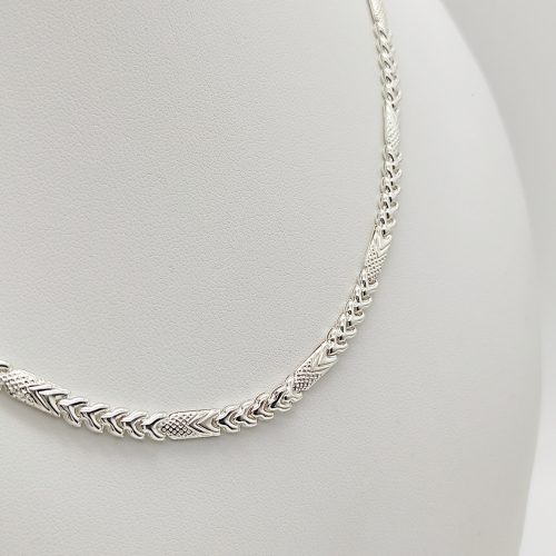 Ezüst nyíl szegedi nyakék - 45 cm