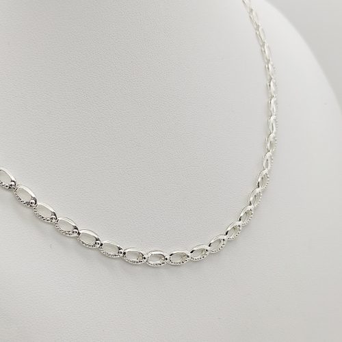 Ezüst szegedi nyakék - 40 cm