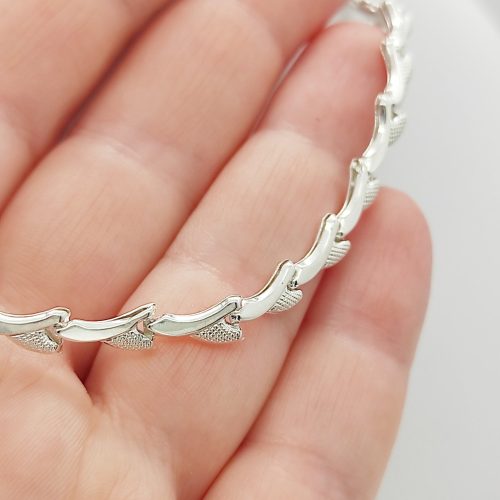 Ezüst szegedi nyakék - 40 cm