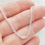 Ezüst ródium nélküli barbara nyaklánc - 40 cm