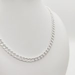 Ezüst pancer nyaklánc - 60 cm