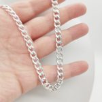 Ezüst pancer nyaklánc - 60 cm