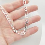 Ezüst figaro nyaklánc - 55 cm