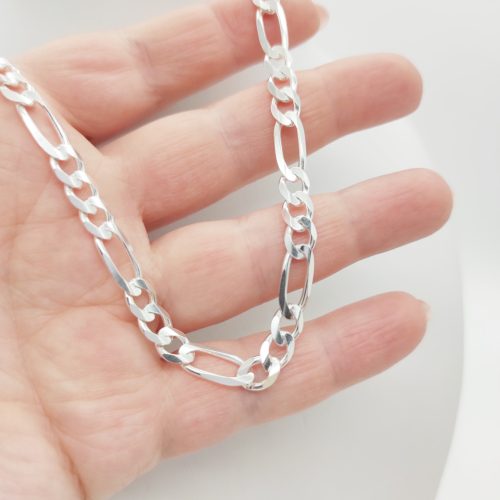 Ezüst figaro nyaklánc - 55 cm