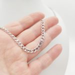 Ezüst tömör pancer nyaklánc - 55 cm