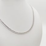 Ezüst tömör pancer nyaklánc - 55 cm