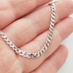 Ezüst pancer nyaklánc - 55 cm