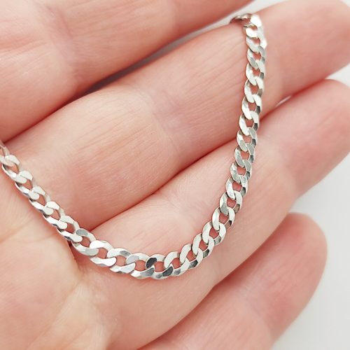 Ezüst pancer nyaklánc - 55 cm