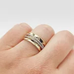 Sárga arany gyűrű gyémánttal