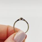 Sárga arany gyűrű gyémánttal