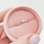 Sárga arany gyűrű gyémánttal