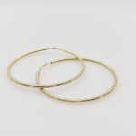 Sárga arany egyszerű karika fülbevaló