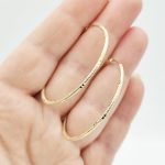 Sárga arany egyszerű karika fülbevaló