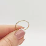 Sárga arany gyűrű gyémánttal