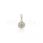 Sárga arany medál gyémánttal