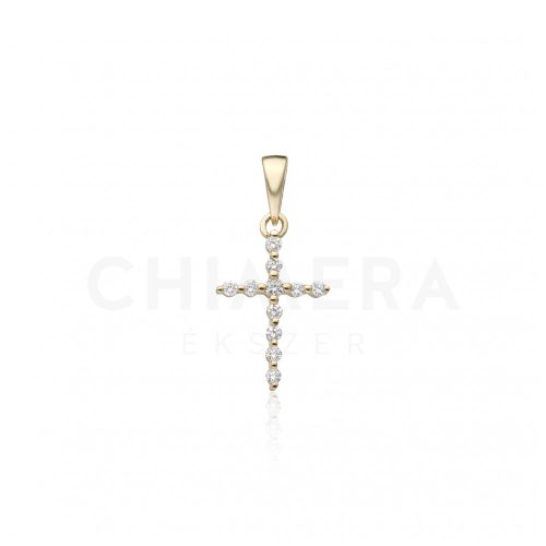 Arany kereszt medál gyémánttal