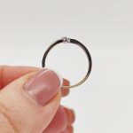 Sárga-fehér arany gyűrű gyémánttal