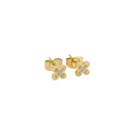   Zag Bijoux aranyozott fülbevaló MINI BO ACIER DORE zirconium 6.5x6.5mm
