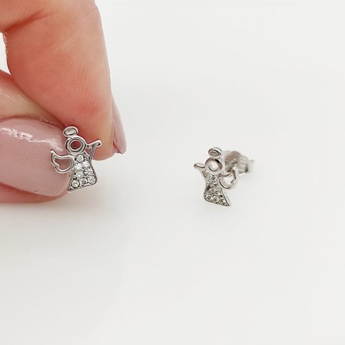 Fehér arany angyalka fülbevaló