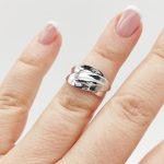 Fehér arany gyűrű kő nélkül