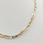 Sárga-fehér arany modern nyaklánc