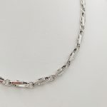 Fehér arany modern szemezésű férfi nyaklánc