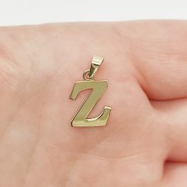 Sárga arany "Z" betű medál kő nélkül
