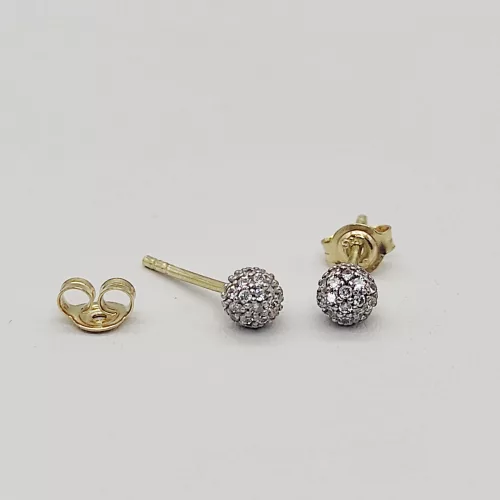 Sárga arany pici bedugós fülbevaló