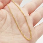 Sárga arany barbara nyaklánc - 42 cm