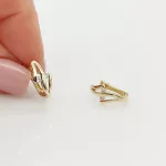 Sárga arany elegáns fülbevaló cirkóniával