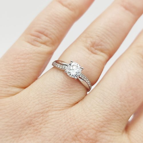 Interluna arany eljegyzési gyűrű