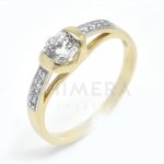 Jeddaira arany eljegyzési gyűrű