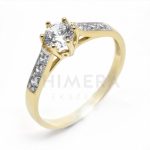 Milanera arany eljegyzési gyűrű