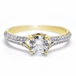 Rossonella arany eljegyzési gyűrű