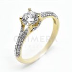 Rossonella arany eljegyzési gyűrű