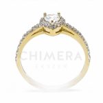 Leclaria arany eljegyzési gyűrű