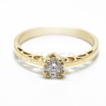 Azzurra arany eljegyzési gyűrű