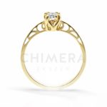 Azzurra arany eljegyzési gyűrű