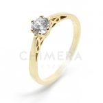 Pirletta arany eljegyzési gyűrű