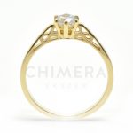 Pirletta arany eljegyzési gyűrű