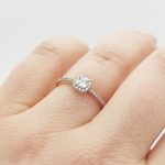 Ventina arany eljegyzési gyűrű