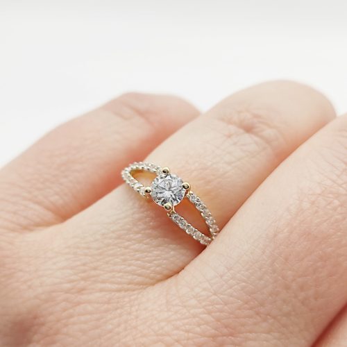 Allegra arany eljegyzési gyűrű