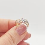 Savina arany eljegyzési gyűrű